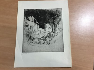 Lot 1031 - 20 Alfred Hartley etchings, unframed