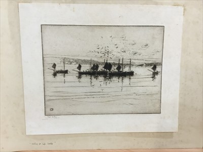 Lot 1031 - 20 Alfred Hartley etchings, unframed