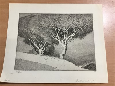 Lot 1031 - 20 Alfred Hartley etchings, unframed