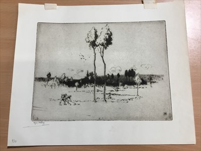 Lot 1031 - 20 Alfred Hartley etchings, unframed