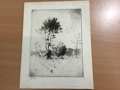 Lot 1031 - 20 Alfred Hartley etchings, unframed