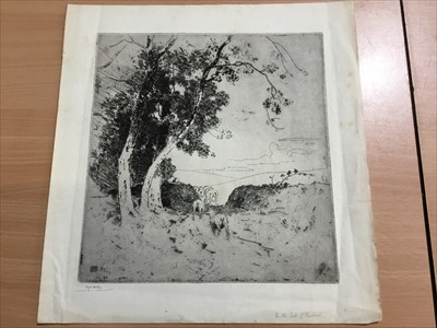 Lot 1031 - 20 Alfred Hartley etchings, unframed