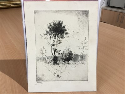 Lot 1031 - 20 Alfred Hartley etchings, unframed