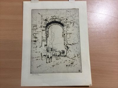 Lot 1031 - 20 Alfred Hartley etchings, unframed