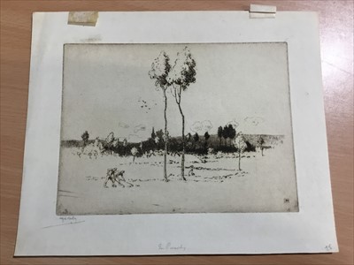 Lot 1031 - 20 Alfred Hartley etchings, unframed