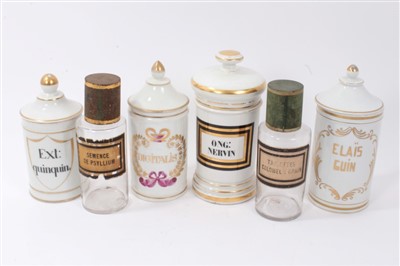 Lot 161 - Six 19th century drug jars
