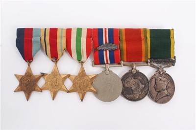 Lot 503 - Second World War Mentioned in Despatches (M.I.D.) Medal Group, Mounted on bar, together with miniatures and other badges