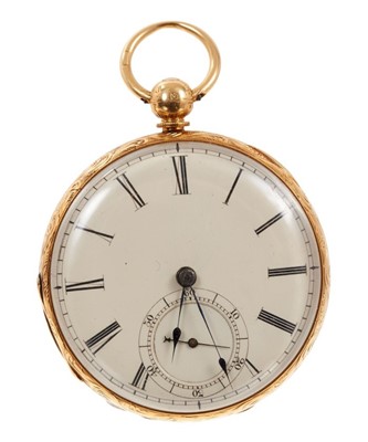 Lot 618 - Gentleman’s Gold (18ct) Open Faced pocket watch