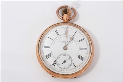 Lot 3304 - Gold plated Fattorini & Sons pocket watch