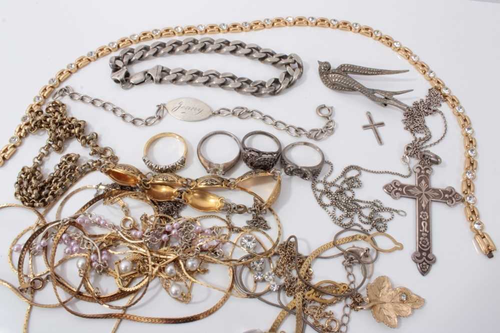 Lot 3226 - Group of silver jewellery and other costume jewellery