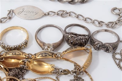 Lot 3226 - Group of silver jewellery and other costume jewellery