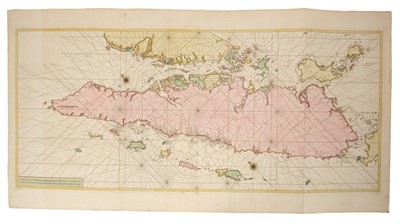 Lot 744 - Johannes Van Keulen (1654-1715), hand-coloured map - Sumatra, Sincapoera, Banda en Sunda (1753)