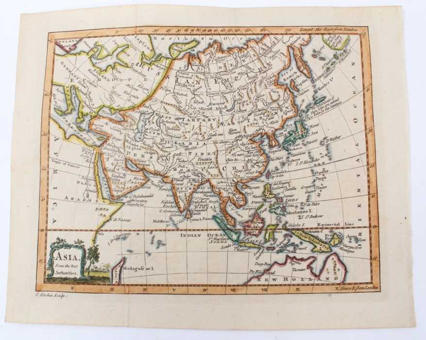 Lot 997 - Thomas Kitchin (1718-1784), hand-coloured map - ‘Asia / From the best authorities’, 18cm x 23cm.