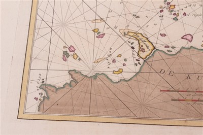 Lot 747 - Johannes Van Keulen (1654-1715), hand-coloured map - ‘Junkseilon’ (Phuket), circa 1700, 24cm x 27cm.