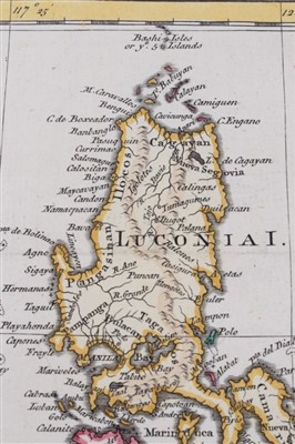 Lot 746 - Thomas Kitchin (1718-1784), hand-coloured map - ‘A new map of the Philippine Islands drawn from the best authorities’, 1760, 24cm x 18cm.