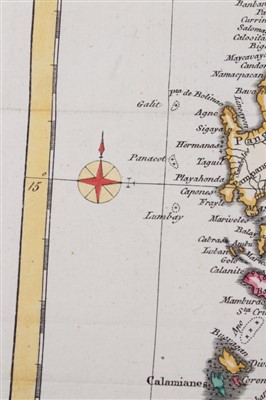 Lot 746 - Thomas Kitchin (1718-1784), hand-coloured map - ‘A new map of the Philippine Islands drawn from the best authorities’, 1760, 24cm x 18cm.