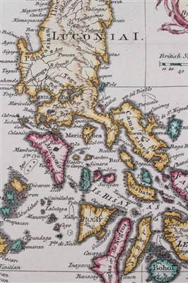 Lot 746 - Thomas Kitchin (1718-1784), hand-coloured map - ‘A new map of the Philippine Islands drawn from the best authorities’, 1760, 24cm x 18cm.