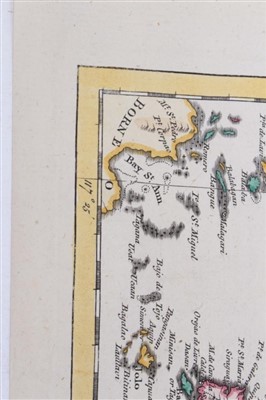 Lot 746 - Thomas Kitchin (1718-1784), hand-coloured map - ‘A new map of the Philippine Islands drawn from the best authorities’, 1760, 24cm x 18cm.