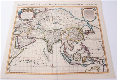 Lot 750 - Gulliaume de L’Isle (1675-1726), hand-coloured map - ‘Asia divisa in Imperial Regna & Status’ Covens & Mortier, 1730, 49cm x 58cm.