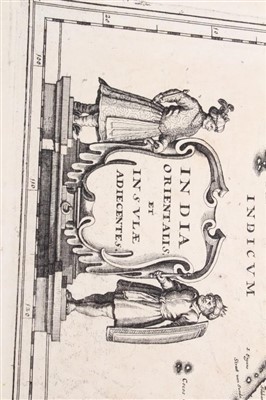 Lot 1006 - Matthaus Merrian (1593-1650), engraved map - ‘India Orientalis et Insulae Adiecentes’, 1646 (1670- 1680), 27cm x 36cm.