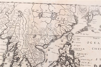 Lot 1006 - Matthaus Merrian (1593-1650), engraved map - ‘India Orientalis et Insulae Adiecentes’, 1646 (1670- 1680), 27cm x 36cm.