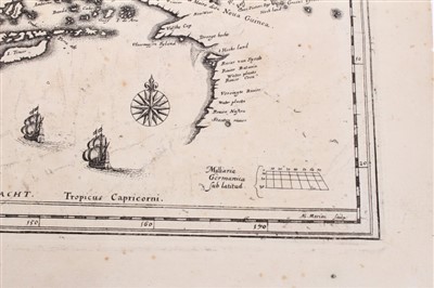 Lot 1006 - Matthaus Merrian (1593-1650), engraved map - ‘India Orientalis et Insulae Adiecentes’, 1646 (1670- 1680), 27cm x 36cm.