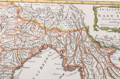 Lot 1008 - Charles Theodore Middleton, hand-coloured map - ‘An accurate map of the East Indies.’ (1777-1779), from Complete System of Geography, 20cm x 30cm.