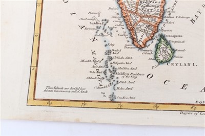 Lot 1008 - Charles Theodore Middleton, hand-coloured map - ‘An accurate map of the East Indies.’ (1777-1779), from Complete System of Geography, 20cm x 30cm.