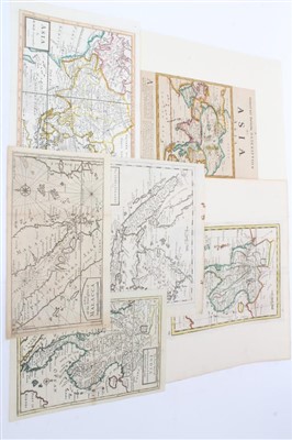 Lot 1015 - Herman Moll (d. 1732), six various hand-coloured and uncoloured small maps - including ‘The East part of India’; ‘The Sunday Islands’.; The Straits of Malacca’ ; 'Asia’ ; ‘India beyond Ganges’; ‘etc