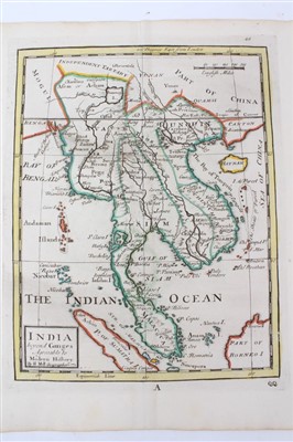 Lot 1015 - Herman Moll (d. 1732), six various hand-coloured and uncoloured small maps - including ‘The East part of India’; ‘The Sunday Islands’.; The Straits of Malacca’ ; 'Asia’ ; ‘India beyond Ganges’; ‘etc