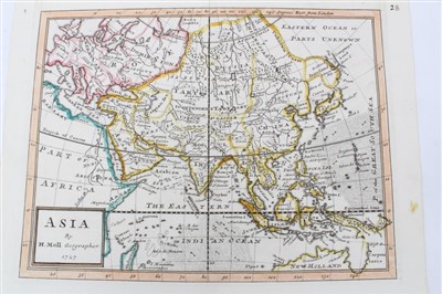 Lot 1015 - Herman Moll (d. 1732), six various hand-coloured and uncoloured small maps - including ‘The East part of India’; ‘The Sunday Islands’.; The Straits of Malacca’ ; 'Asia’ ; ‘India beyond Ganges’; ‘etc