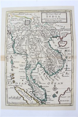 Lot 1015 - Herman Moll (d. 1732), six various hand-coloured and uncoloured small maps - including ‘The East part of India’; ‘The Sunday Islands’.; The Straits of Malacca’ ; 'Asia’ ; ‘India beyond Ganges’; ‘etc