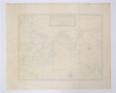 Lot 1014 - Herman Moll (d. 1732), hand-coloured map - ‘ A chart of East-Indies and the Coast of Persia, China, also the Philippina, Moluccan and Sunda Islands & c.’ 26cm x 36cm.