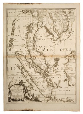 Lot 765 - Jean Baptister Nolin (1657-1725), engraved map - ‘Les Royaumes qui luy font Tributaires, et les Isles de Sumatra, Andemaon, etc.’1687), 62cm x 46cm.