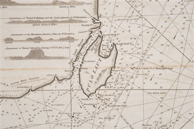 Lot 1017 - John William Norie (1772-1843), engraved map - ‘A new chart of the Straits of Macassar with various additions and improvements’, 1831, 93cm x 68cm.