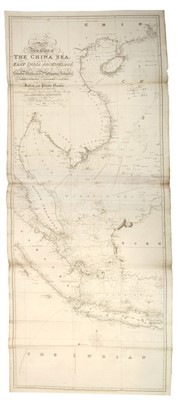 Lot 766 - John William Norie (1722-1843), engraved map - ‘A new chart of The China Sea & East India Archipelago’, published 1821, 154cm x 62cm.