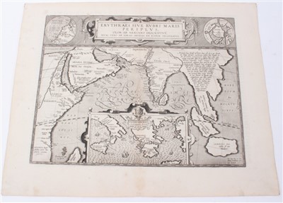 Lot 769 - Abraham Ortelius (1527-1598), engraved map - ‘Erythraei Sive Rubri Maris Periplus’, 1597, 37cm x 48cm.