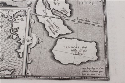 Lot 769 - Abraham Ortelius (1527-1598), engraved map - ‘Erythraei Sive Rubri Maris Periplus’, 1597, 37cm x 48cm.