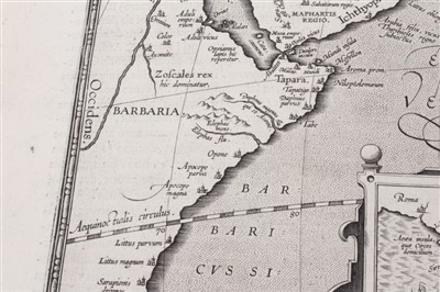 Lot 769 - Abraham Ortelius (1527-1598), engraved map - ‘Erythraei Sive Rubri Maris Periplus’, 1597, 37cm x 48cm.