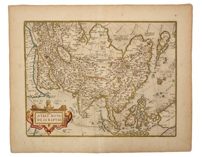 Lot 770 - Abraham Ortelius (1527-1598) engraved map - ‘Asiae Nova Descriptio’, circa 1570, 38cm x 50cm.