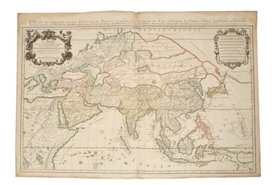 Lot 776 - Nicolas Sanson (1600-1667), hand-coloured map - ‘L’Asie devisee en des Principales Parties Scavoir...’ 1674, 59cm x 87cm