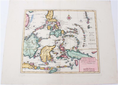 Lot 783 - Isaak Tirion (d.1769), group of four small maps - ‘Nieuwe Kaart van de Filippinische, Ladrones...’; ‘Isole Filippine, Laddones e Moluccos’; ‘Nieuwe Kaart Van India over den Ganges’; ‘ Gamron an Bat...