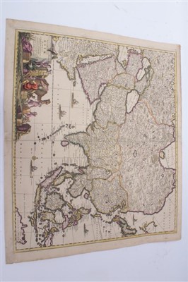 Lot 789 - Frederick de Wit (1610-1698), hand-coloured map - ‘Asiae Tabula’, 1680, 49cm x 58cm.