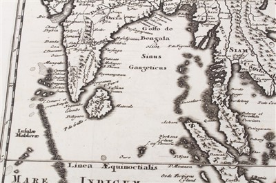 Lot 1045 - Jan Wolters (17th century), engraved map - ‘Indiae Orientalis Insularum Adiacentium’, 1697, 22cm x 27cm.