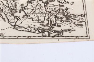 Lot 1045 - Jan Wolters (17th century), engraved map - ‘Indiae Orientalis Insularum Adiacentium’, 1697, 22cm x 27cm.