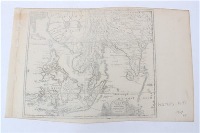 Lot 1045 - Jan Wolters (17th century), engraved map - ‘Indiae Orientalis Insularum Adiacentium’, 1697, 22cm x 27cm.