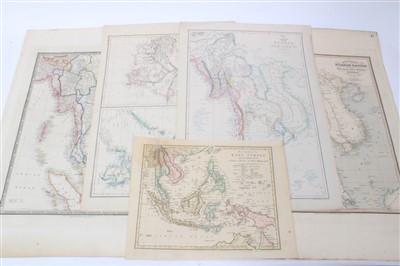 Lot 1048 - Group of 19th century Far Eastern maps - including two of Burman Empire, by James Wyld;  Robert Wilkinson - ‘The Islands...