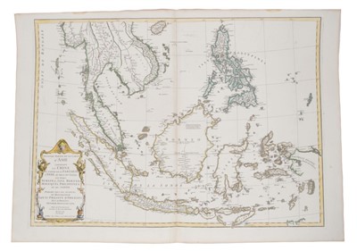 Lot 952 - Jean Baptiste Bourguignon d’ Anville (1697-1782), hand-coloured map - ‘Seconde Partie de la Carte d’ Asie continent La Chine, et partie de la Tartarie. L’Inde....’, dated 1752, 50cm x 70cm.