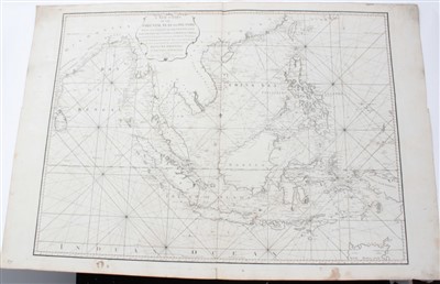 Lot 707 - Jean Baptiste Nicolas Denis Apres de Mannevillette (1707-1780), engraved chart - ‘A New Chart of the Oriental Seas and Islands...’, 1783, printed for R.  Sayer & Bennett, 58cm x 80cm.