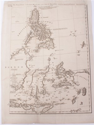 Lot 715 - Solomon Bolton (18th century), engraved chart - ‘The Philippines, Carolin and Spice Islands’, 1754, 50cm x 37cm.